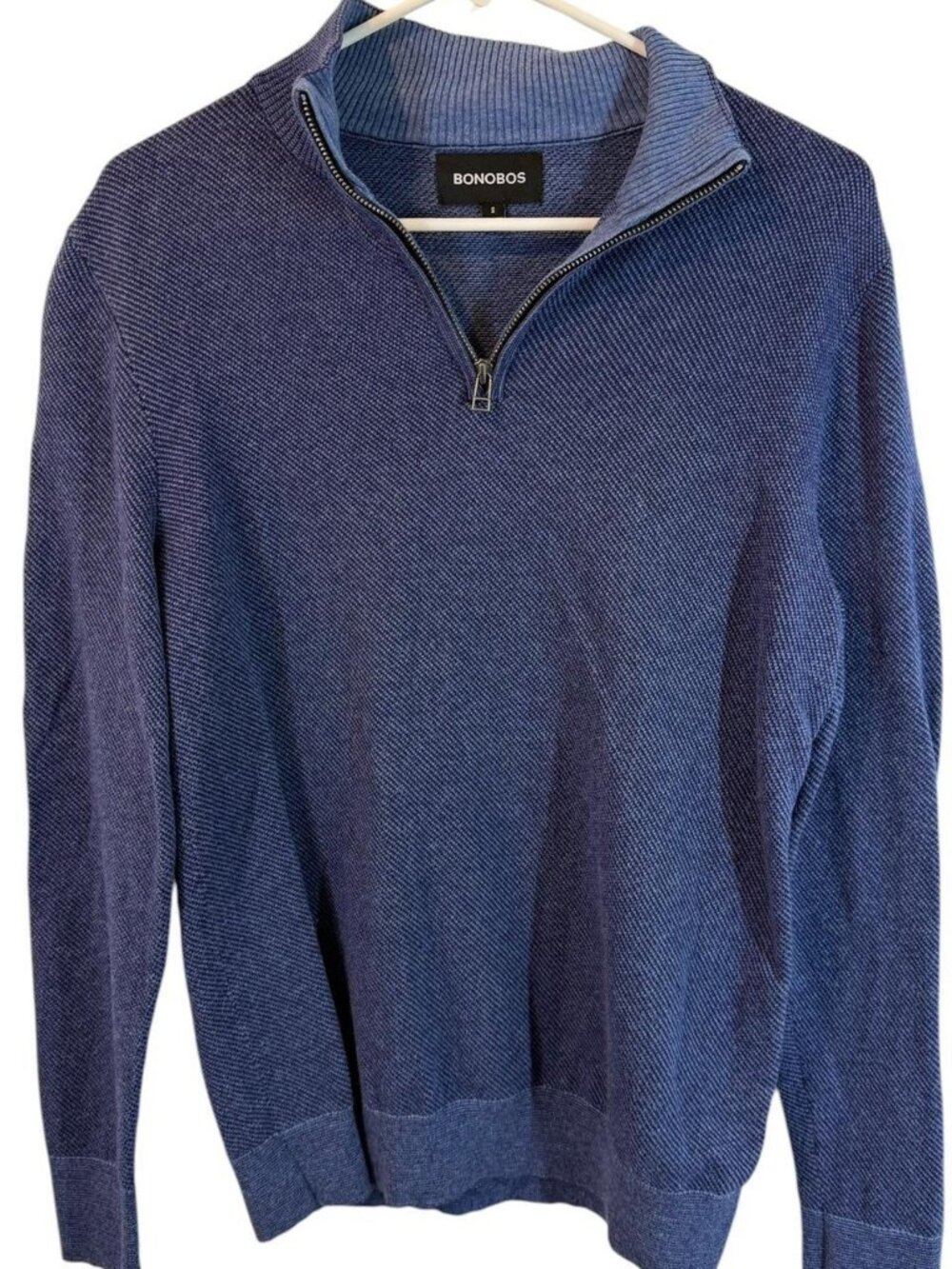 Bonobos Cotton Cashmere Blend 3/4 Zip Sweater, Size Small